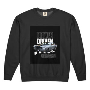 Unisex garment-dyed fleece crewneck sweatshirt