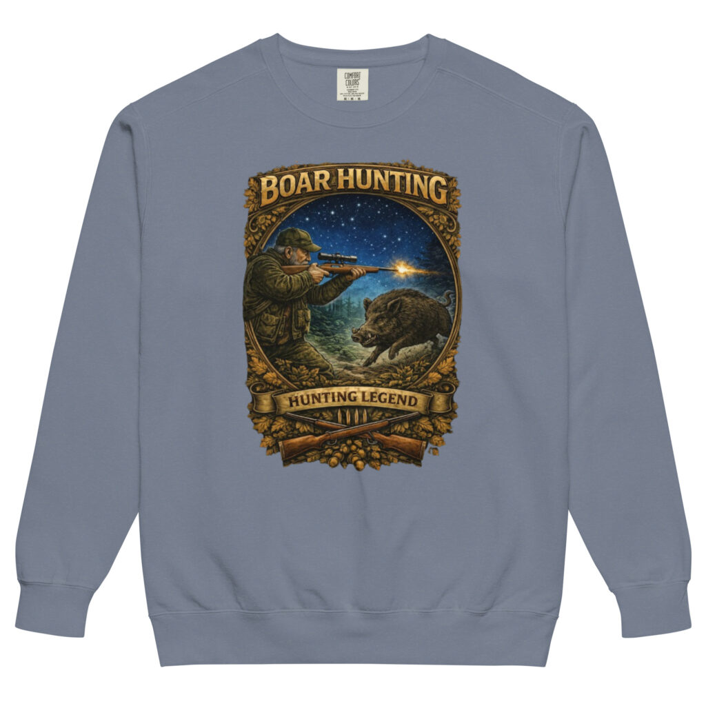 Boar Hunting Animated Printed Sweatshirt